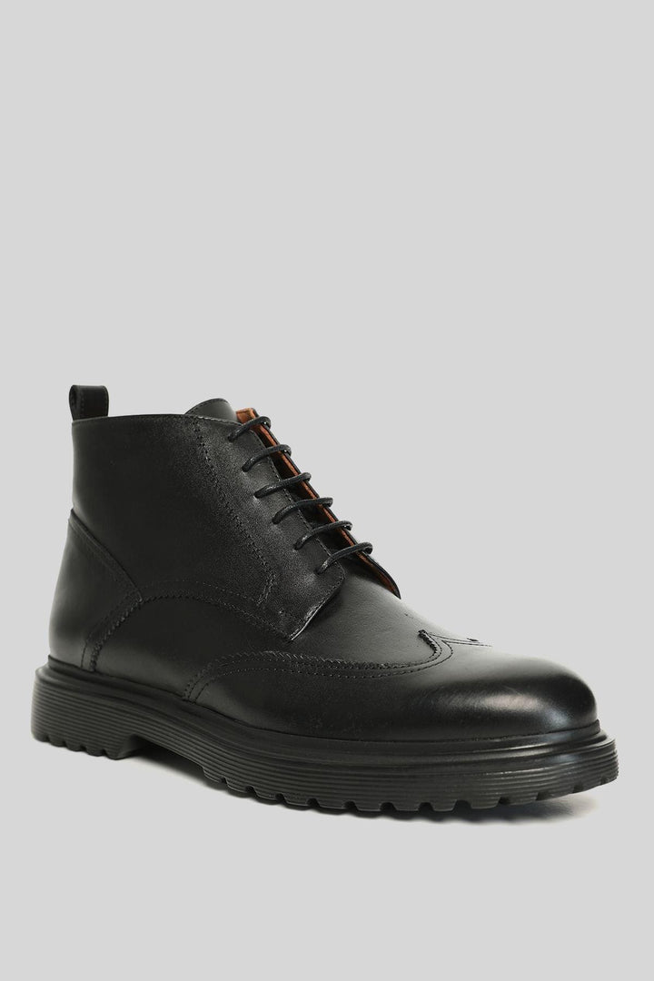 The Noir Classic Leather Boots for Men - Texmart