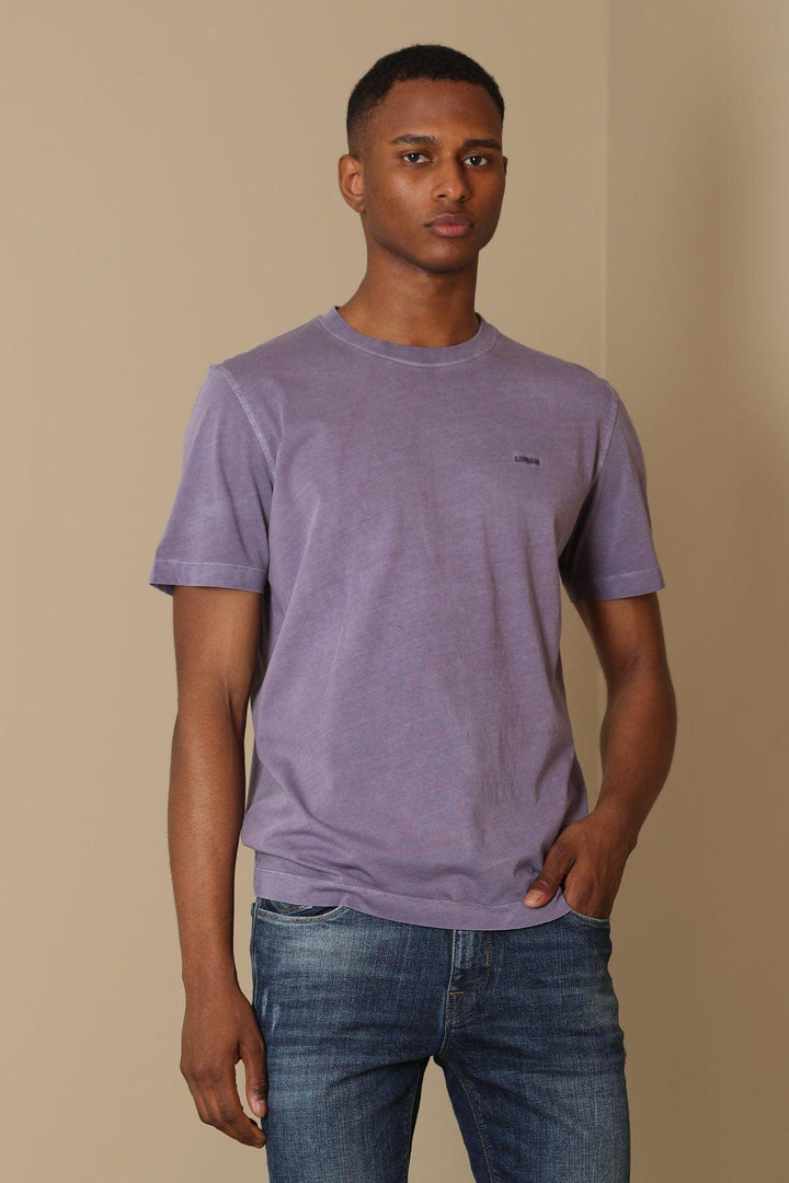 The Regal Purple Cotton Knit Men's T-Shirt: Elevate Your Wardrobe Essentials - Texmart