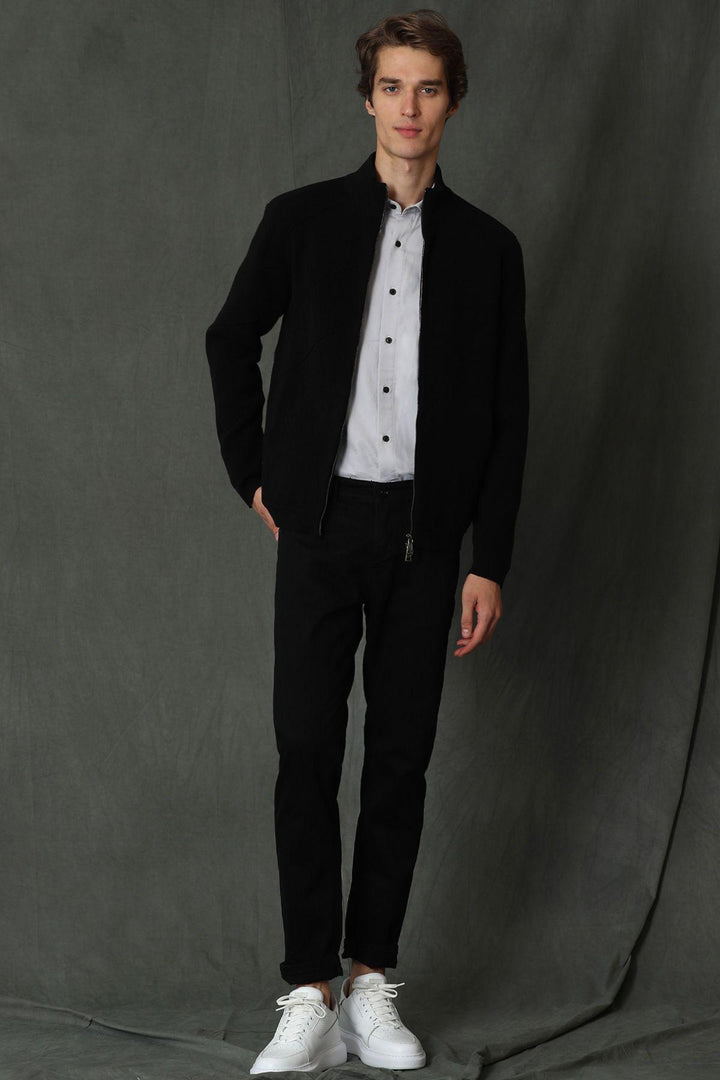 The Sophisticated Slim Fit Black Trousers for Men - Texmart