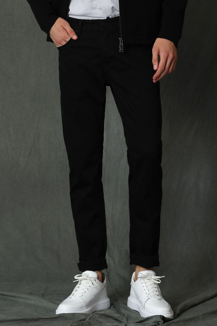 The Sophisticated Slim Fit Black Trousers for Men - Texmart