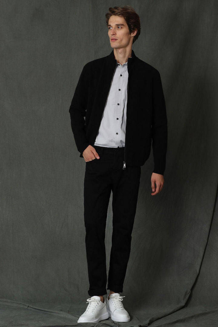 The Sophisticated Slim Fit Black Trousers for Men - Texmart