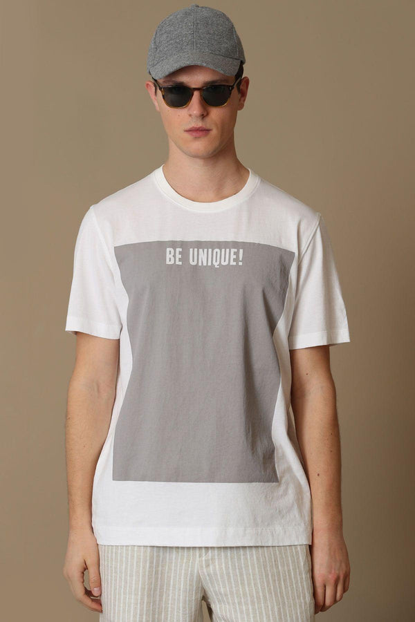 The Sophisticated White Urban Graphic Tee - A Fashion-Forward Essential for Men - Texmart