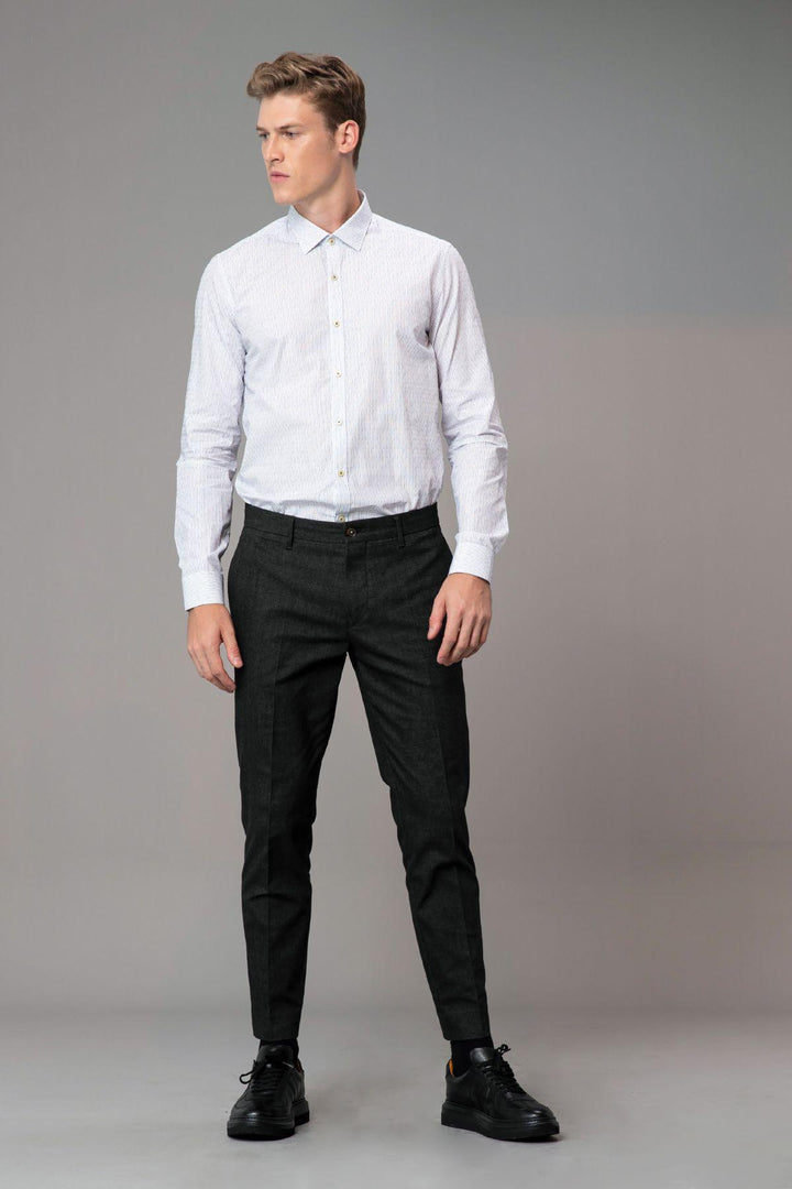 The Stylish Gentlemen's Essential: The Ohrı Men's Smart Shirt Slim Fit Saks - Texmart