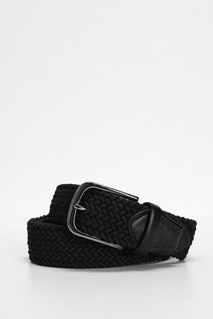 The Stylish Knitted Belt for Men - Black Elegance - Texmart