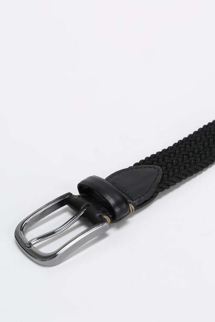 The Stylish Knitted Belt for Men - Black Elegance - Texmart