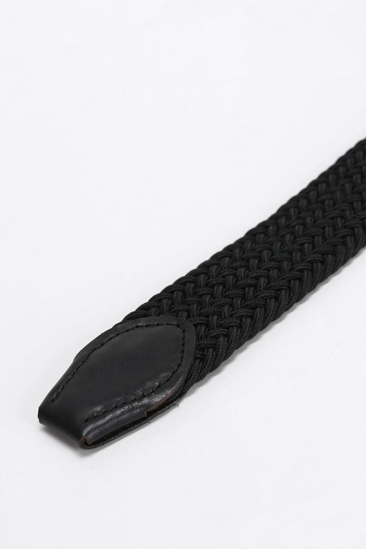 The Stylish Knitted Belt for Men - Black Elegance - Texmart