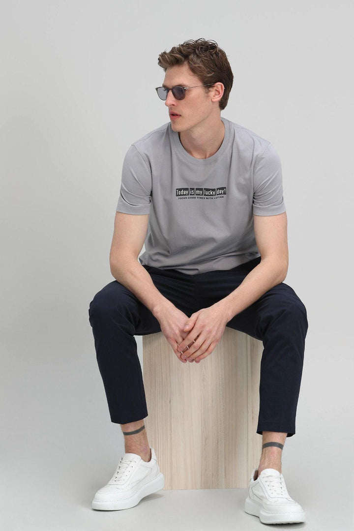 The Timeless Gray Essential: Men's Classic Cotton T-Shirt - Texmart