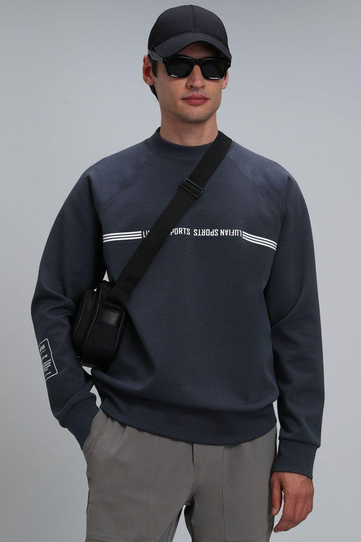 The Ultimate Comfort Men's Anthracite Knit Sweatshirt: Stylish Sophistication with Unmatched Flexibility - Texmart