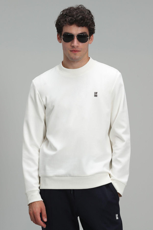 The Ultimate Comfort Off-White Knit Sweatshirt for Men - Oscar's Signature Blend of Style and Coziness - Texmart