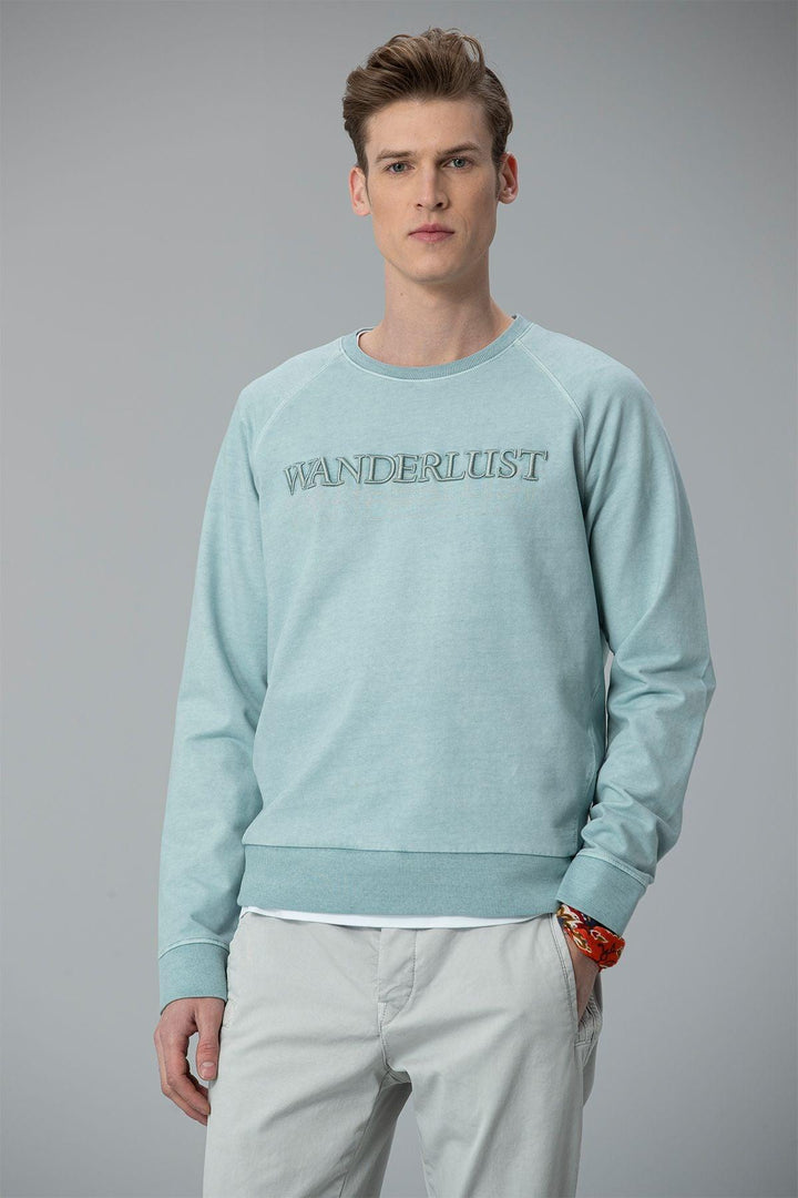 The Versatile Comfort Men's Knit Sweatshirt in Medium Blue - Texmart