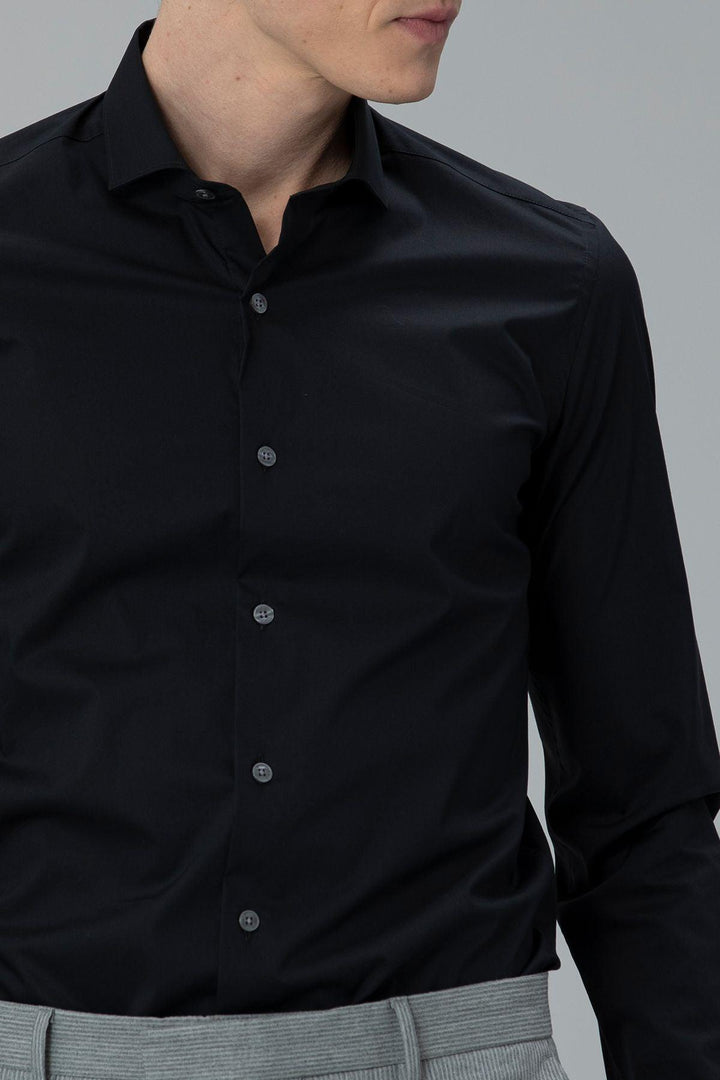 The Versatile Elegance: Aidan Men's Smart Shirt Slim Fit Black - Texmart