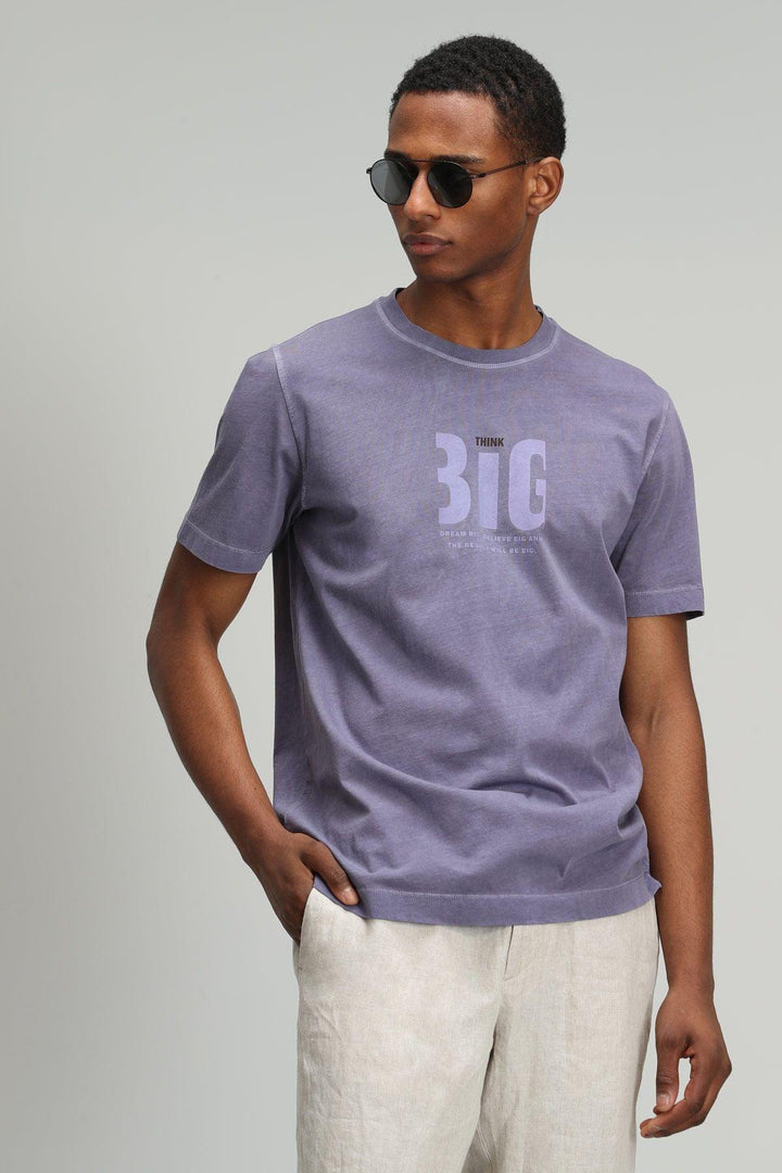 The Vibrant Purple Graphic Tee - A Modern Twist on Men's Fashion - Texmart