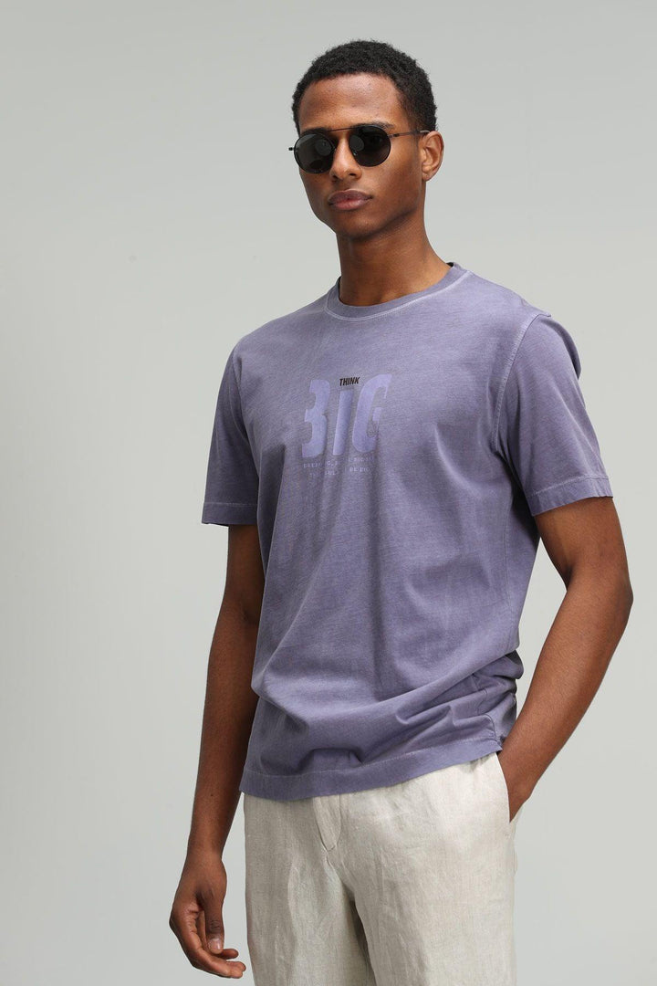 The Vibrant Purple Graphic Tee - A Modern Twist on Men's Fashion - Texmart