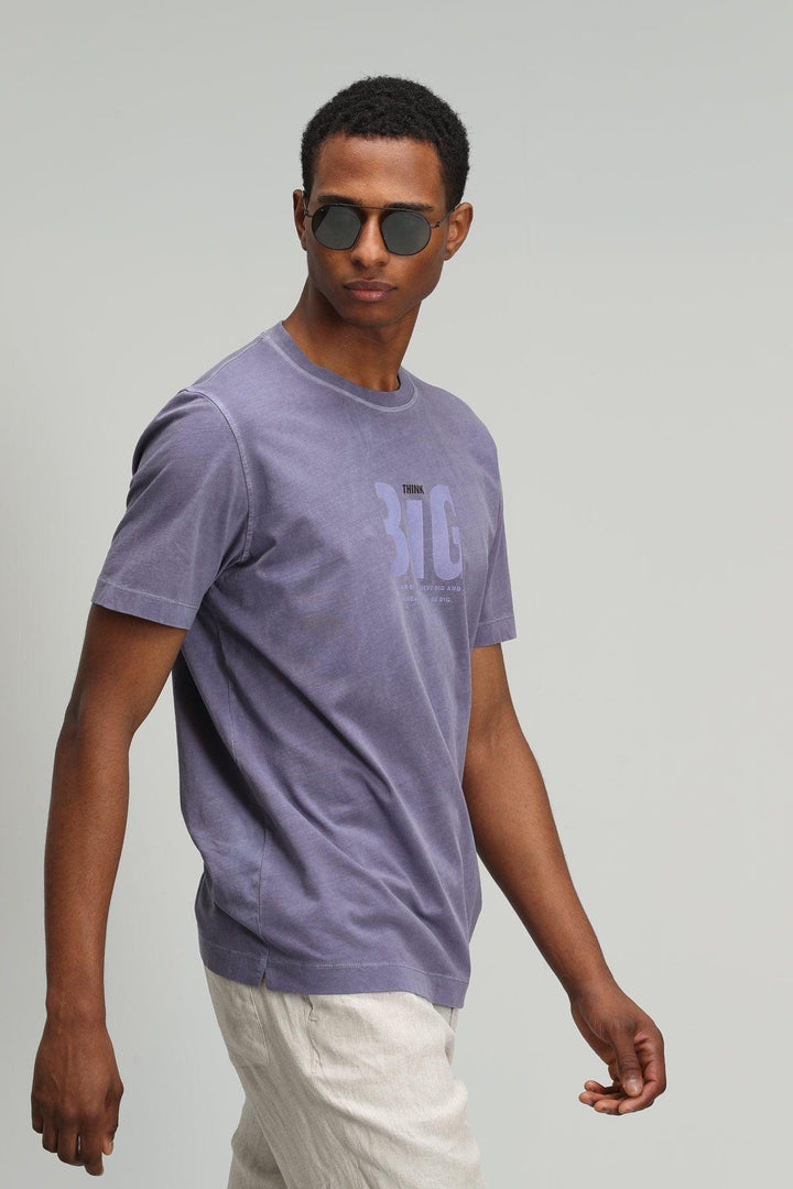 The Vibrant Purple Graphic Tee - A Modern Twist on Men's Fashion - Texmart