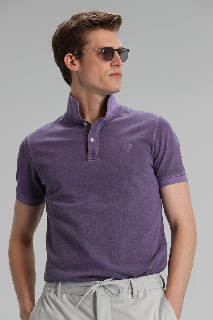 UltraComfort Sports Polo Men's T-Shirt - Luxurious Purple Elegance - Texmart