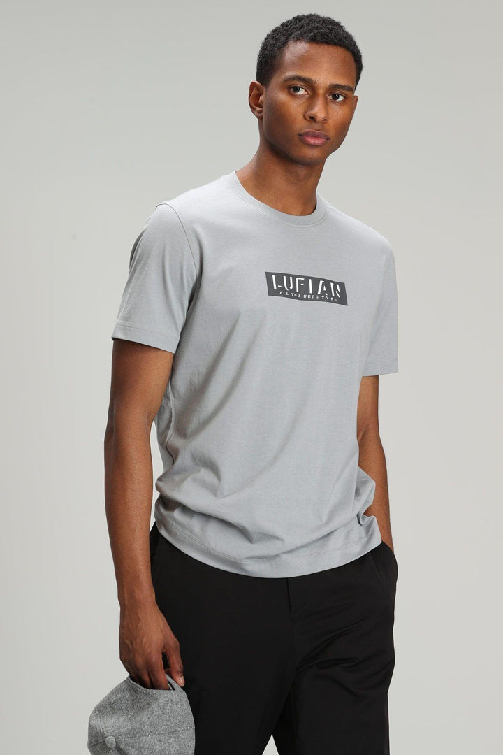 Versatile Comfort: Men's Essential Gray Graphic T-Shirt - Texmart