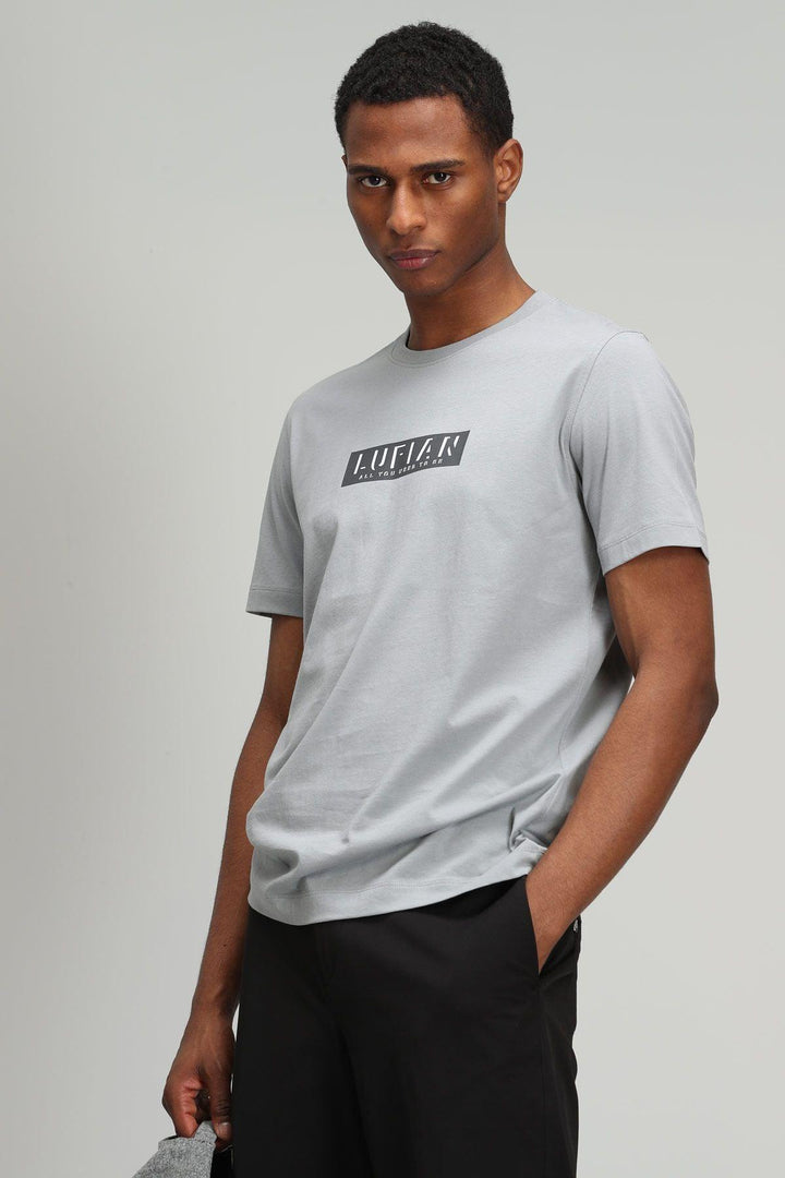 Versatile Comfort: Men's Essential Gray Graphic T-Shirt - Texmart