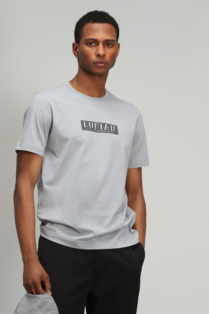 Versatile Comfort: Men's Essential Gray Graphic T-Shirt - Texmart