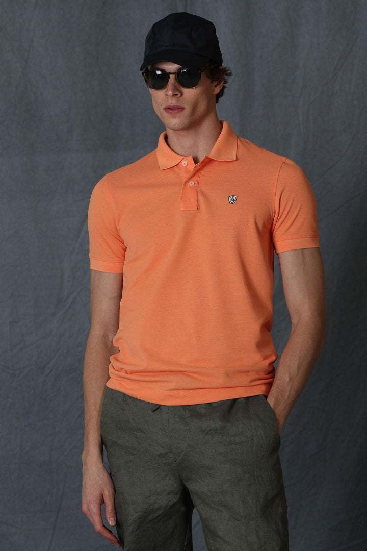 Vibrant Citrus Burst Polo Neck Men's T-Shirt - Texmart