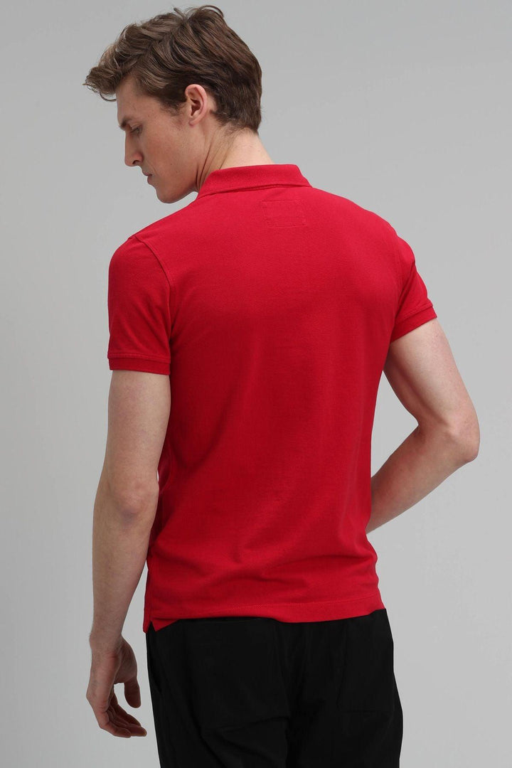 Vibrant Crimson Classic Polo: A Stylish Essential for Men - Texmart