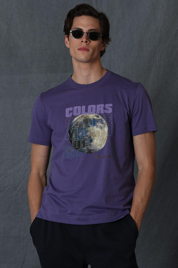 Vibrant Plum Urban Art Tee: Elevate Your Style with this Modern Purple Graphic T-Shirt - Texmart